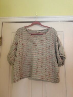 Madewell Puff Sleeve Cropped Sweater Tee